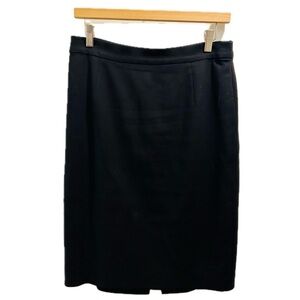 Escada Black Skirt 40 10 straight pencil cotton